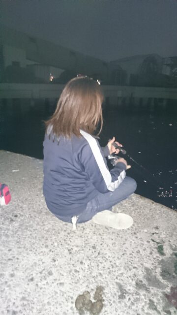 2016年5月泉佐野夜釣り、タコ釣り、妻